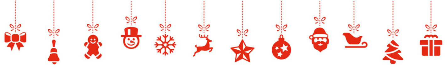 Christmas hanging Dekoration background Elements Panorama