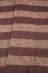 Brown Knit scarf isolated
