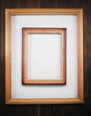 photo picture frame on wood