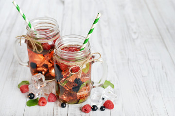 Lemonade with summer berries