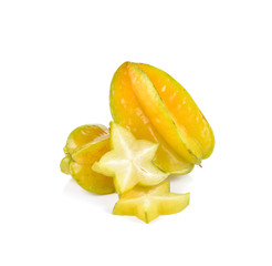 star fruit - carambola  on white background