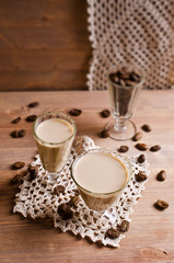 Cocktail of coffee and cream