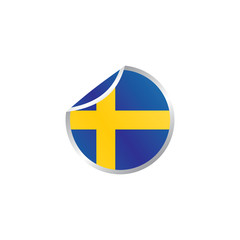 glossy theme sweden national flag