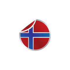 glossy theme norway national flag