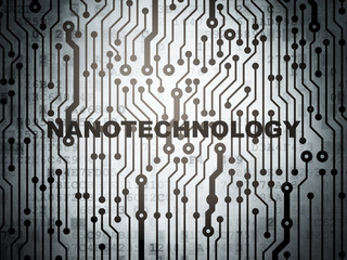 Science concept: circuit board with Nanotechnology