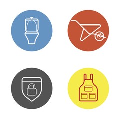 Vector Round Circle Buttons with Icons can be used as Logo or Icon