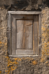 alte Fassade mit Holzfenster, La Palma, Kanaren