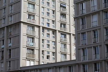 Fototapeta na wymiar les immeubles d'après-guerre du Havre