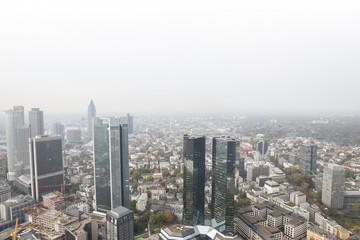 frankfurt germany skyscrapers with white background