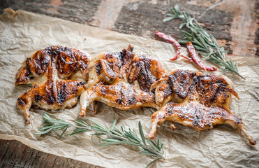 Grilled quails