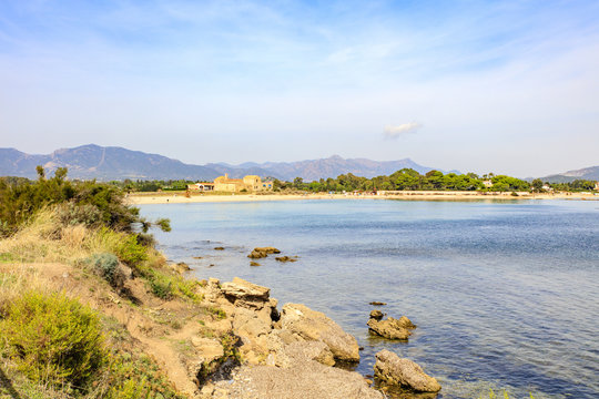 Archeologische opgraving van de Fenicische nederzetting Nora op Sardini&euml;