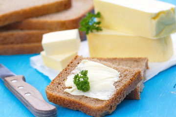 Fresh butter and bread