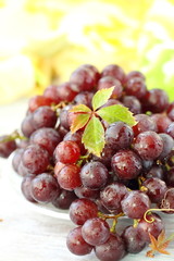 Bunch of red grapes