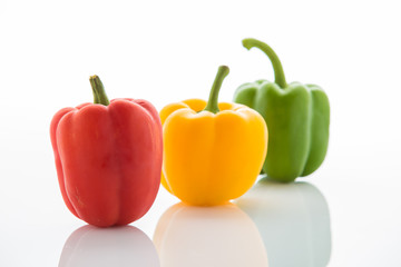 set of colored bell peppers