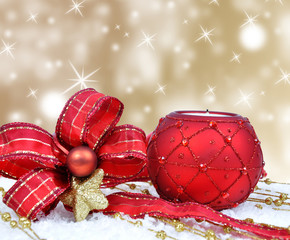 Colorful christmas decoration baubles
