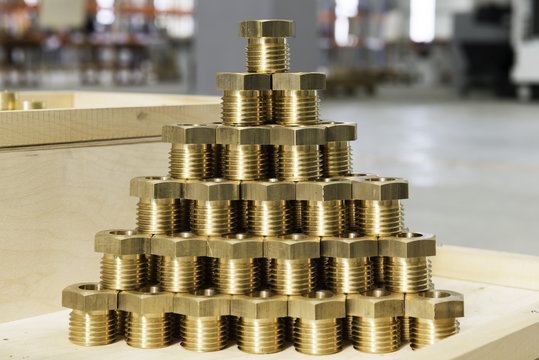 Set of copper skrew (bolts)
