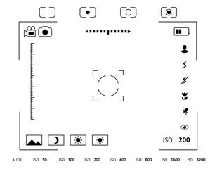 Camera viewfinder display
