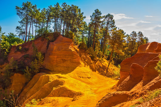 Unique red and orange hills