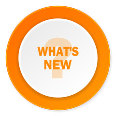 new orange circle 3d modern design flat icon on white background