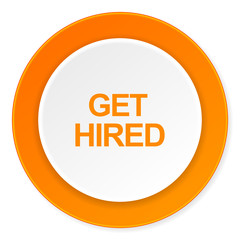 get higreen orange circle 3d modern design flat icon on white background