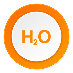 water orange circle 3d modern design flat icon on white background