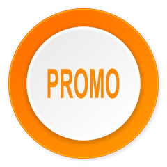 promo orange circle 3d modern design flat icon on white background