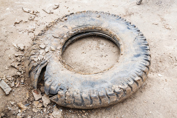 Ruined tyre