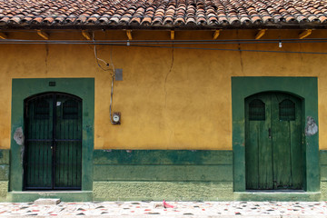 old door detail from the city of Leon, Nicaragua