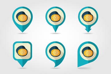 Kiwi mapping pins icons