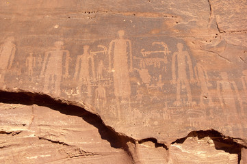 rock painting in Saudi desert near Al-Ula