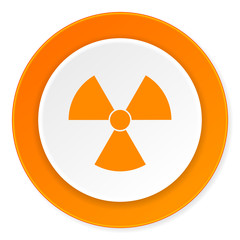 Fototapeta premium radiation orange circle 3d modern design flat icon on white background