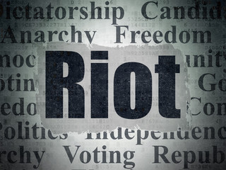 Politics concept: Riot on Digital Paper background