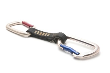 climber carabiner isolated on white background