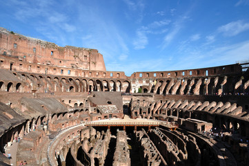 Fototapeta na wymiar Ruins of the Colloseum in Rome