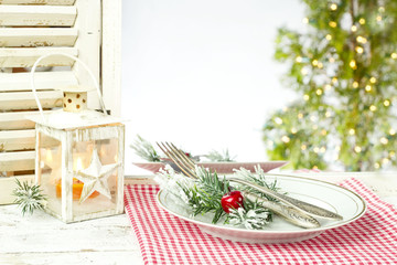 christmas table setting