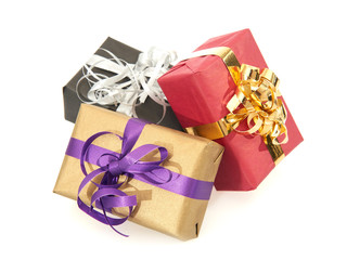 Colourful christmas presents