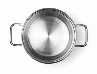 Stainless steel cooking pot - obrazy, fototapety, plakaty