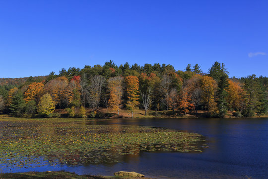 Cone Lake at Moses Cone Memorial Park in the Fall