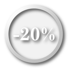 20 percent discount icon