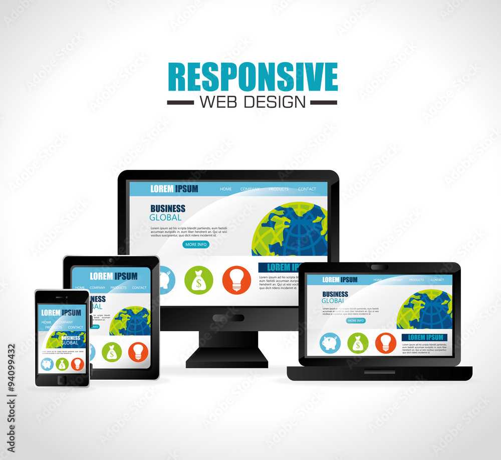 Poster responsive web design.