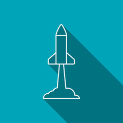 Starting rocket vector icon