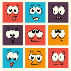 Funny cartoon face