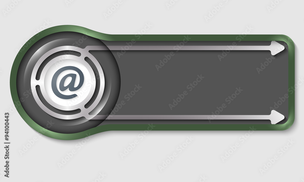 Poster dark button for your white text and email symbol