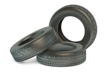 Set of winter automotive tire