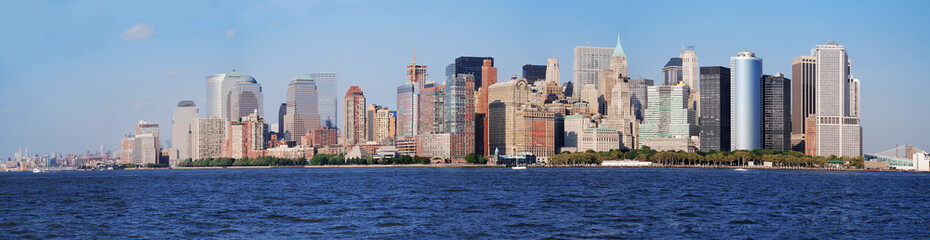 Manhattan skyline panorama, New York City - obrazy, fototapety, plakaty