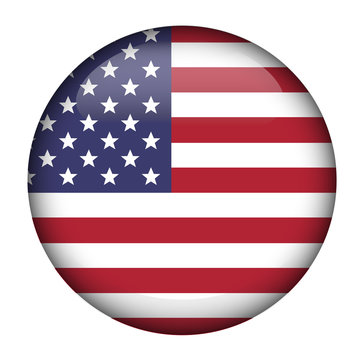 Badge with USA flag