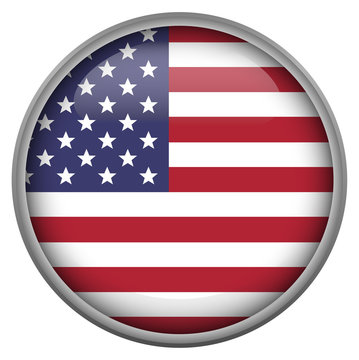 Badge with USA flag