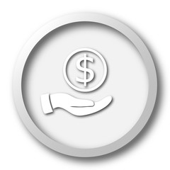 Money in hand icon