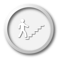 Obraz premium Businessman on stairs - success icon