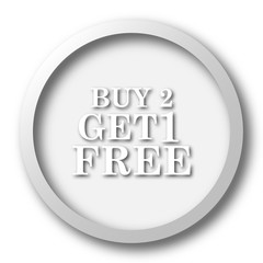 Buy 2 get 1 free offer icon